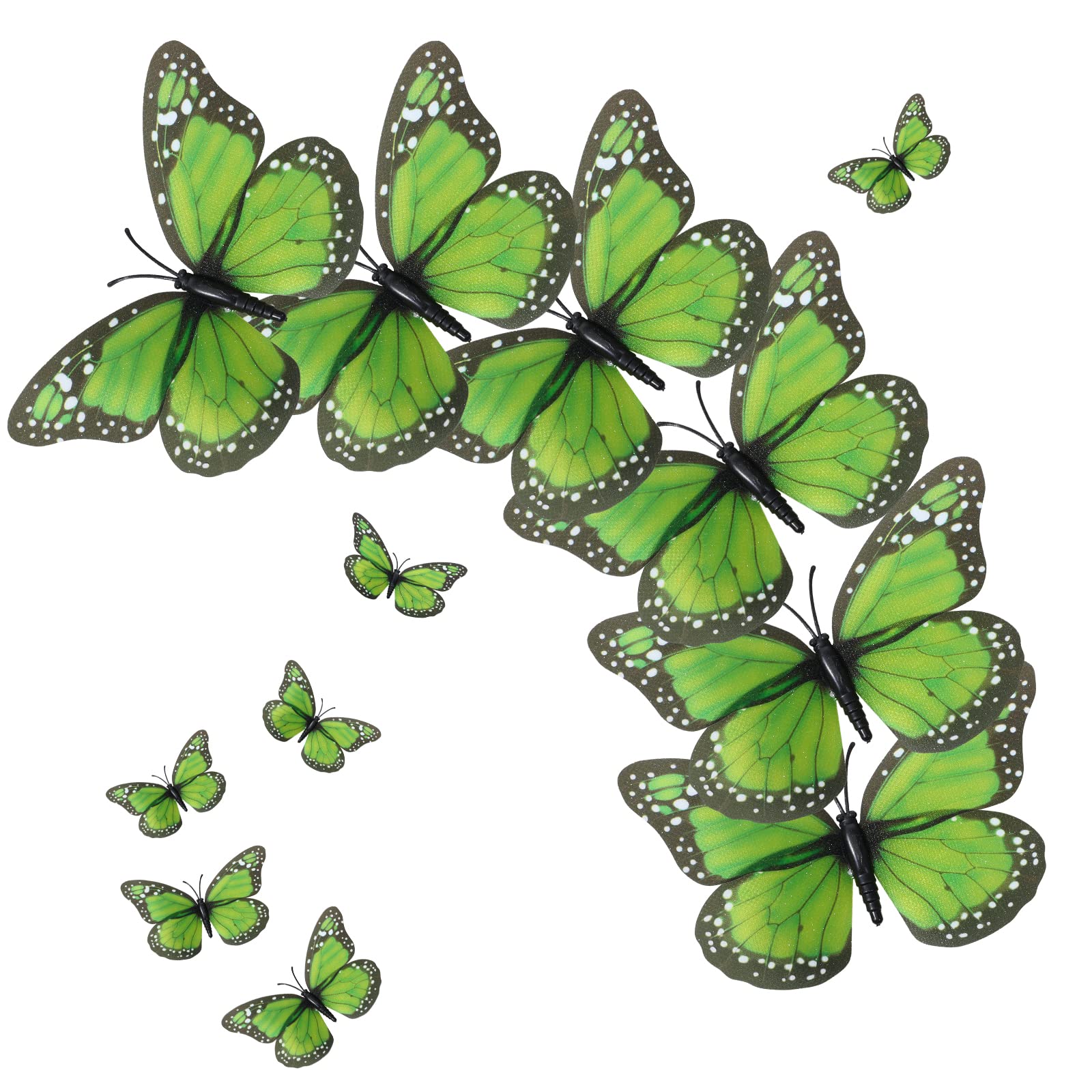 Amazon.com: Syhood 24 Pieces Emerald Green Monarch Butterfly